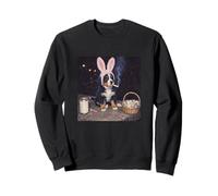 Funny Bernese Mountain Dog Bunny Ears Smoking Easter Eggs Sweatshirt