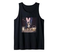 Funny Bernese Mountain Dog Bunny Ears Smoking Easter Eggs Tank Top