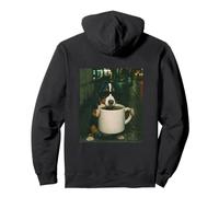 Funny Bernese Mountain Dog Coffee Meme Retro Urban Gen Z Pullover Hoodie