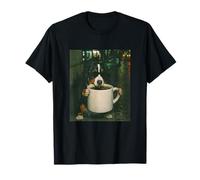 Funny Bernese Mountain Dog Coffee Meme Retro Urban Gen Z T-Shirt