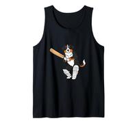 Funny Bernese Mountain Dog Playing Cricket Tank Top