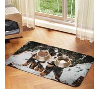 Funny Bernese Mountain Dog,Waterproof Pet Feeding Mat,PU Leather Placemats for Cat Dog Water Bowl,Food Mats,40x60cm