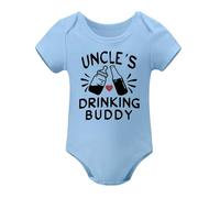 Funny Best Uncle Baby Clothes Uncle's Drinking Buddy Boy Outfits Girl Bodysuits Sky Blue-style 18months