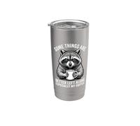 Funny Better Left Alone Especially My Coffee Raccoon Stainless Steel Insulated Tumbler