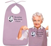 Funny Bib for Adults Washable Reusable Waterproof Back Crumb Catcher Bib for Girls One Size