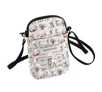 Funny Bichon Frise Lovers Gifts The Anatomy of A Bichon Frise Clever Minds Crossbody Bag (Bichon Frise)