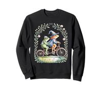 Funny Bicycle Frog Tandem Cycling Cottagecore Autism Teacher Sweatshirt