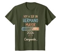 Funny Big Brother 2026 Loading Spanish Pregnancy Reveal T-Shirt, Youth, Olive Green, Small
