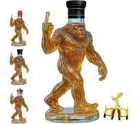 Funny Big Foot Whiskey Bottle, Decorate A Bigfoot Bottle,Orangutan Middle Finger Wine,Novelty Wine Decanter for Bigfoot Enthusiasts