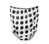 Funny Big Knickers for Women Oversized Novelty Underwear with Heart or Leopard Print for Hen Party, Birthday, Retirement, Anniversary, Bridal Shower or Costume Funny Joke Underwear (White, One Size)