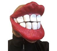 Funny Big Mouth MASK by Johnniesfx, Adult Size, White Teeth, Fancy Dress MASKS, Kiss Red Lips