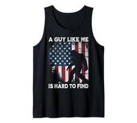 Funny Bigfoot A Guy Like Me Is Hard To Forest Find Patriotic Tank Top