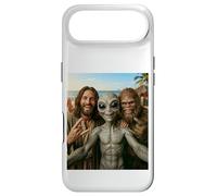 Funny Bigfoot Alien Jesus Rock On Hand Sign UFO Selfie Case for iPhone Air