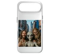 Funny Bigfoot Alien Jesus Rock On Hand Sign UFO Selfie Case for iPhone Air