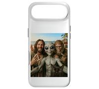 Funny Bigfoot Alien Jesus Rock On Hand Sign UFO Selfie Case for iPhone Air