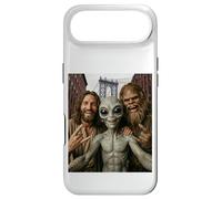 Funny Bigfoot Alien Jesus Rock On Hand Sign UFO Selfie Case for iPhone Air