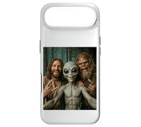 Funny Bigfoot Alien Jesus Rock On Hand Sign UFO Selfie Case for iPhone Air