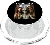 Funny Bigfoot Alien Jesus Rock On Hand Sign UFO Selfie PopSockets PopGrip for MagSafe