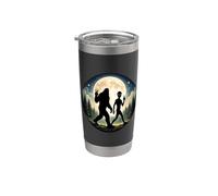 Funny Bigfoot Alien Peace Sign, Sasquatch Forest Walk Stainless Steel Insulated Tumbler