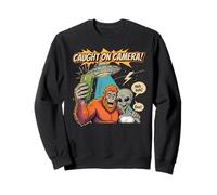 Funny Bigfoot & Alien Sasquatch Caught on Camera UFO Selfie Sweatshirt