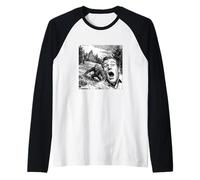 Funny Bigfoot & Alien Sasquatch UFO Selfie Raglan Baseball Tee