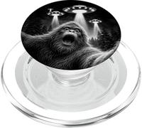 Funny Bigfoot Alien UFO Invasion Meme Alien Abduction UFO PopSockets PopGrip for MagSafe