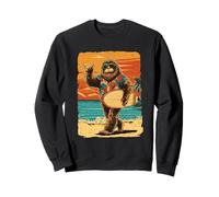 Funny Bigfoot Aloha Hawaiian Surfing Tropical Beach Surfer Sweatshirt