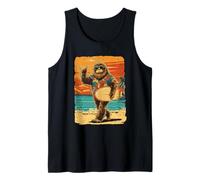 Funny Bigfoot Aloha Hawaiian Surfing Tropical Beach Surfer Tank Top