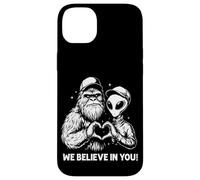 Funny Bigfoot and Alien Making an Heart with the Love Sign Case for iPhone 14 Plus