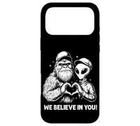 Funny Bigfoot and Alien Making an Heart with the Love Sign Case for iPhone 17 Pro Max