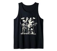 Funny Bigfoot and Alien Sasquatch Rock & Guitar Hi Bruh Tank Top