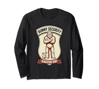 Funny Bigfoot Bunny Security Easter VIP Mens Egg Hunt Humor Long Sleeve T-Shirt