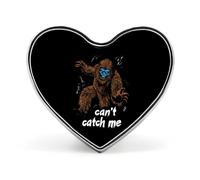 Funny Bigfoot Can't Catch Me Cute Brooch Badge Heart Shape Pin Hat Clothing Jewelry Accessories Gifts for Wedding Party