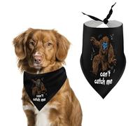 Funny Bigfoot Can't Catch Me Cute Dog Bandanna Scarf Printed Adjustable Triangle Pet Kerchief for Dogs And Cats