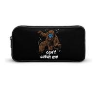 Funny Bigfoot Can't Catch Me Funny Pen Case Pencil High Capacity Pouch Stationery Bag Makeup Cosmetic Organizer For Men Women