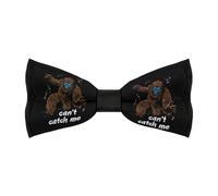 Funny Bigfoot Can't Catch Me Mens Classic Bow Ties Adjustable Length Printed Design Bowtie for Birthdays Valentine's Day Gifts