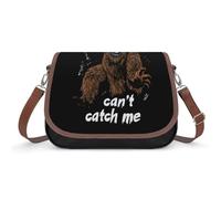 Funny Bigfoot Can't Catch Me Women's Crossbody Bag Fashion Shoulder Handbags Message Tote Bag with Adjustable Strap