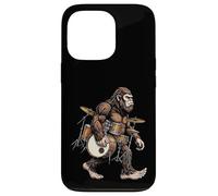 Funny Bigfoot Carrying Drum Set Sasquatch Drummer Musician Case for iPhone 13 Pro