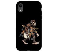 Funny Bigfoot Carrying Drum Set Sasquatch Drummer Musician Case for iPhone XR