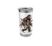 Funny Bigfoot Carrying Drum Set Sasquatch Drummer Musician Stainless Steel Insulated Tumbler
