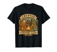 Funny Bigfoot Cryptid Camping Club T-Shirt