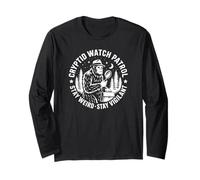 Funny Bigfoot Cryptid Hunter Graphic Stay Weird Design Long Sleeve T-Shirt