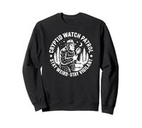 Funny Bigfoot Cryptid Hunter Graphic Stay Weird Design Sweatshirt