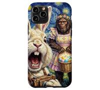 Funny Bigfoot Easter Bunny Selfie Painting Art Men Women Case for iPhone 11 Pro