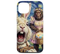 Funny Bigfoot Easter Bunny Selfie Painting Art Men Women Case for iPhone 13