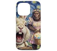 Funny Bigfoot Easter Bunny Selfie Painting Art Men Women Case for iPhone 13 Pro
