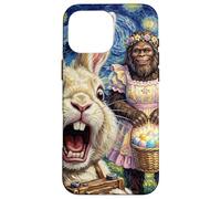 Funny Bigfoot Easter Bunny Selfie Painting Art Men Women Case for iPhone 16 Pro Max