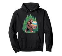 Funny Bigfoot Easter Egg Hunter Pullover Hoodie
