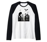 Funny Bigfoot Loch Ness Mothman Cryptid Monsters Legends Raglan Baseball Tee