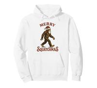 Funny Bigfoot Merry Squatchmas Christmas Retro Sasquatch Pullover Hoodie